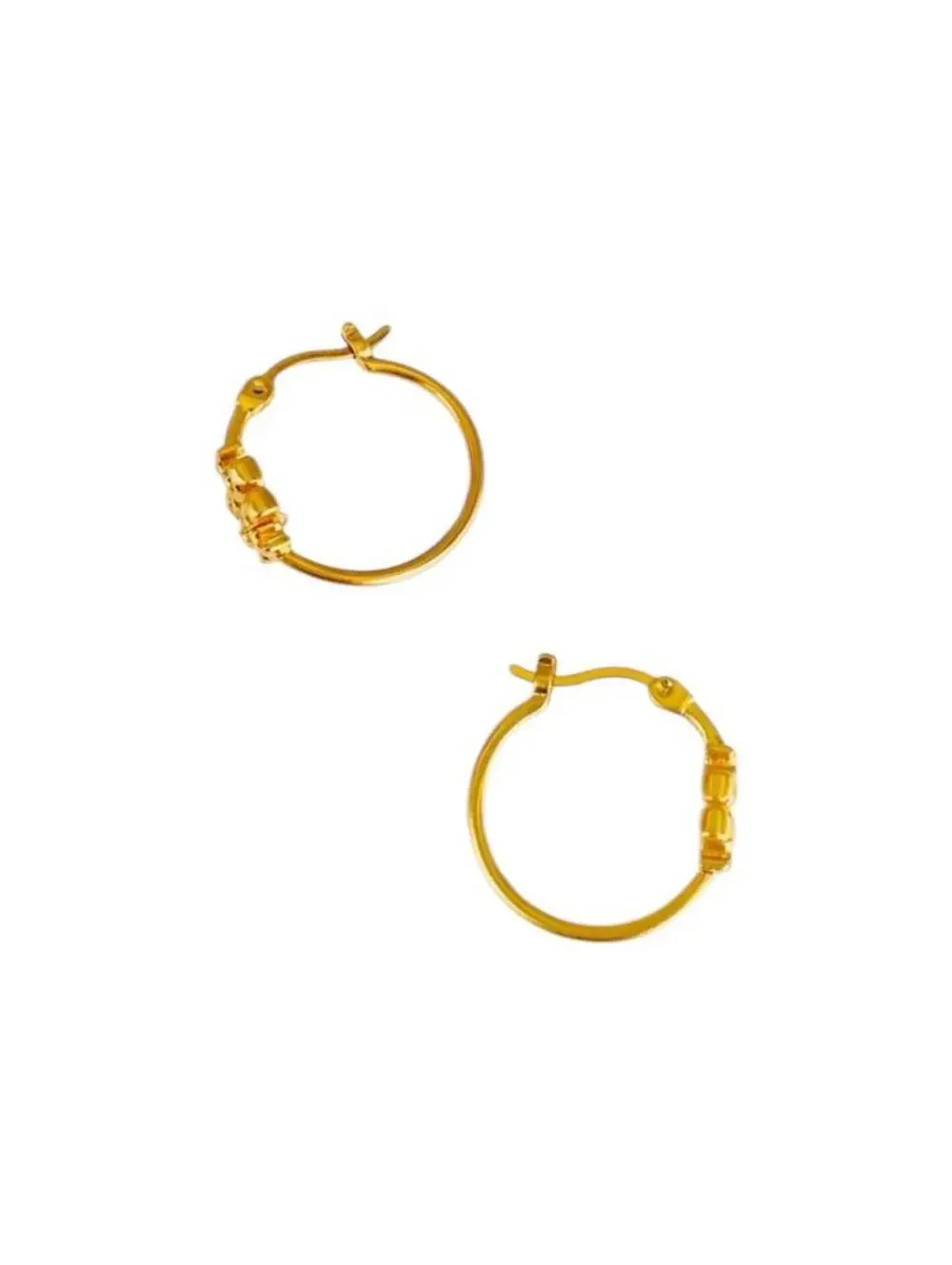 Tory Burch Silver Double T Logo Hoop Earrings NWT w Card